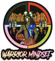 Warrior Mindset Holographic Sticker - Black